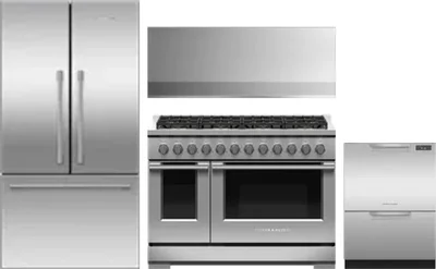 4 Piece Package Includes Refrigerator, Range, Hood And Dishwasher